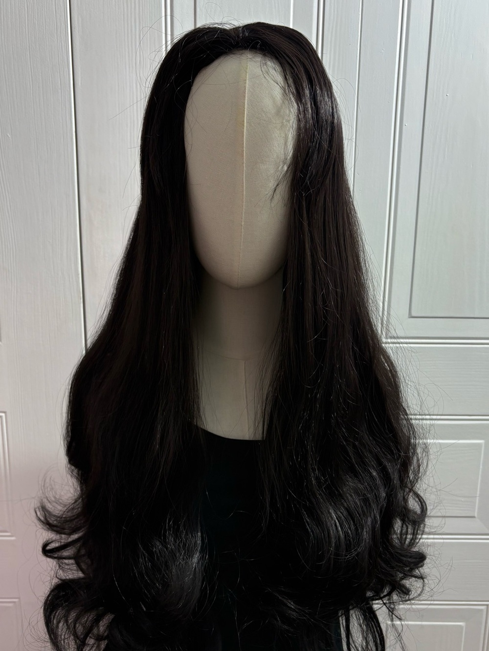 Dark Brown Long Wavy Wig 23” Layered Full Cap Women’s Brunette